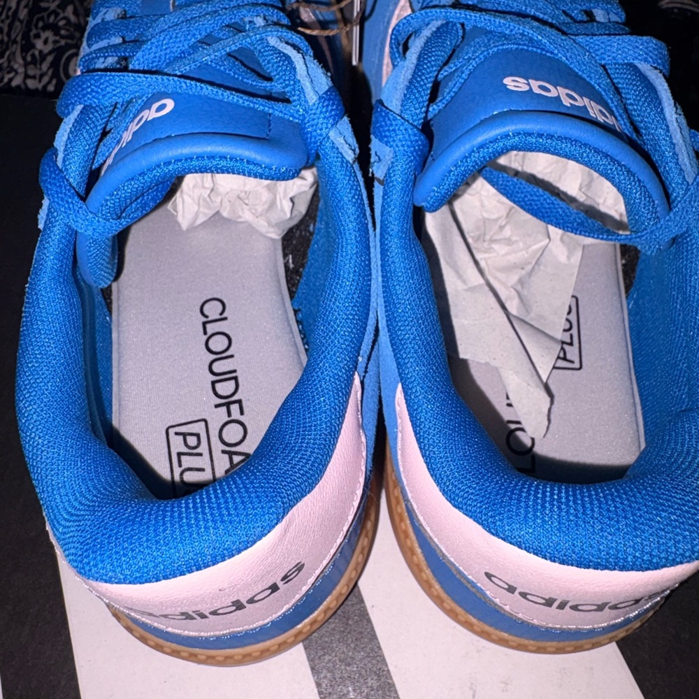 Adidas Breaknet Sleek NIB Blue & Pink Athletic Sneakers with Gum Sole 6.5 Women - Picture 9 of 15